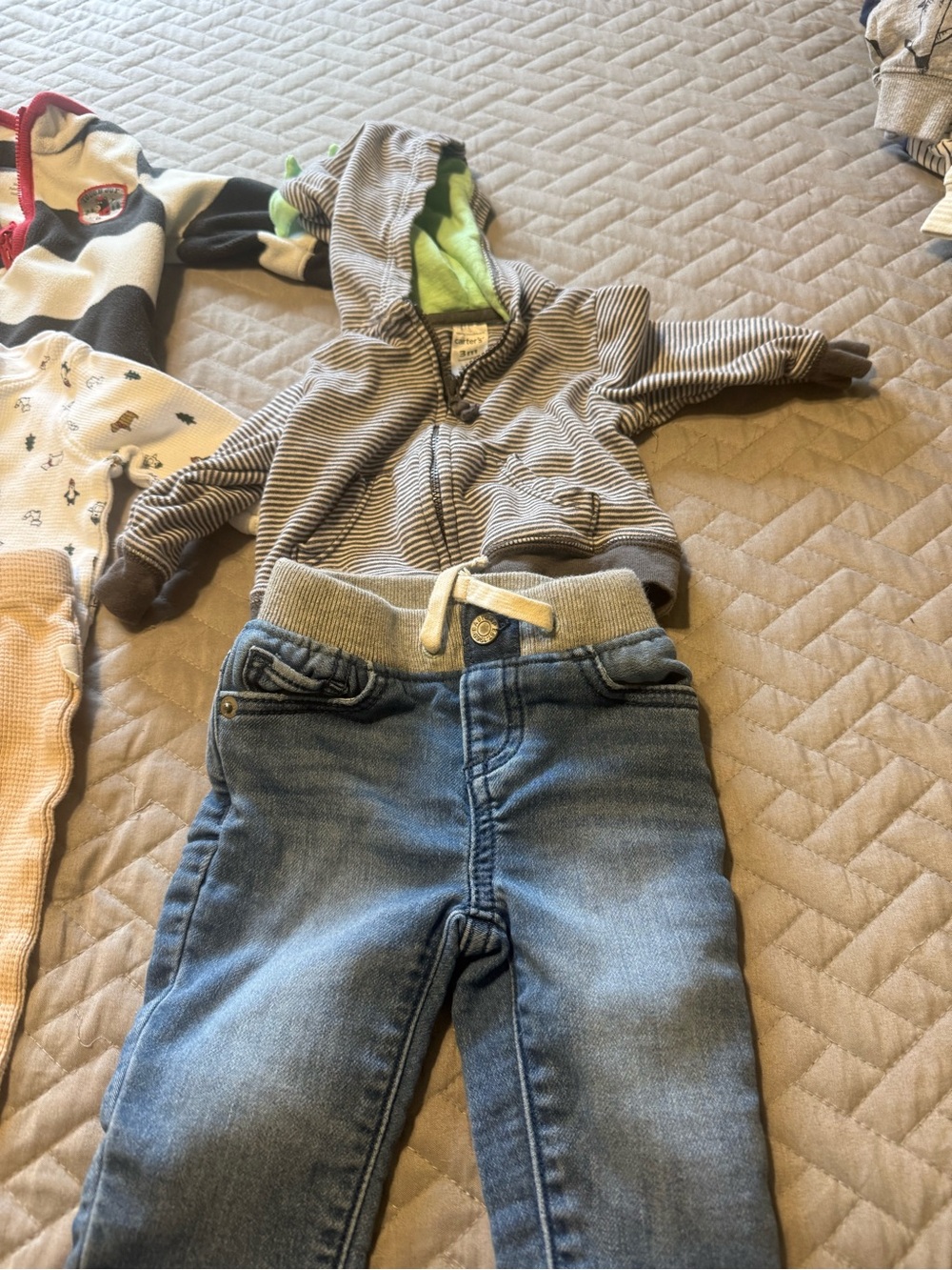 Carter's Light Blue Pull-On Knit Waist Denim Jeans